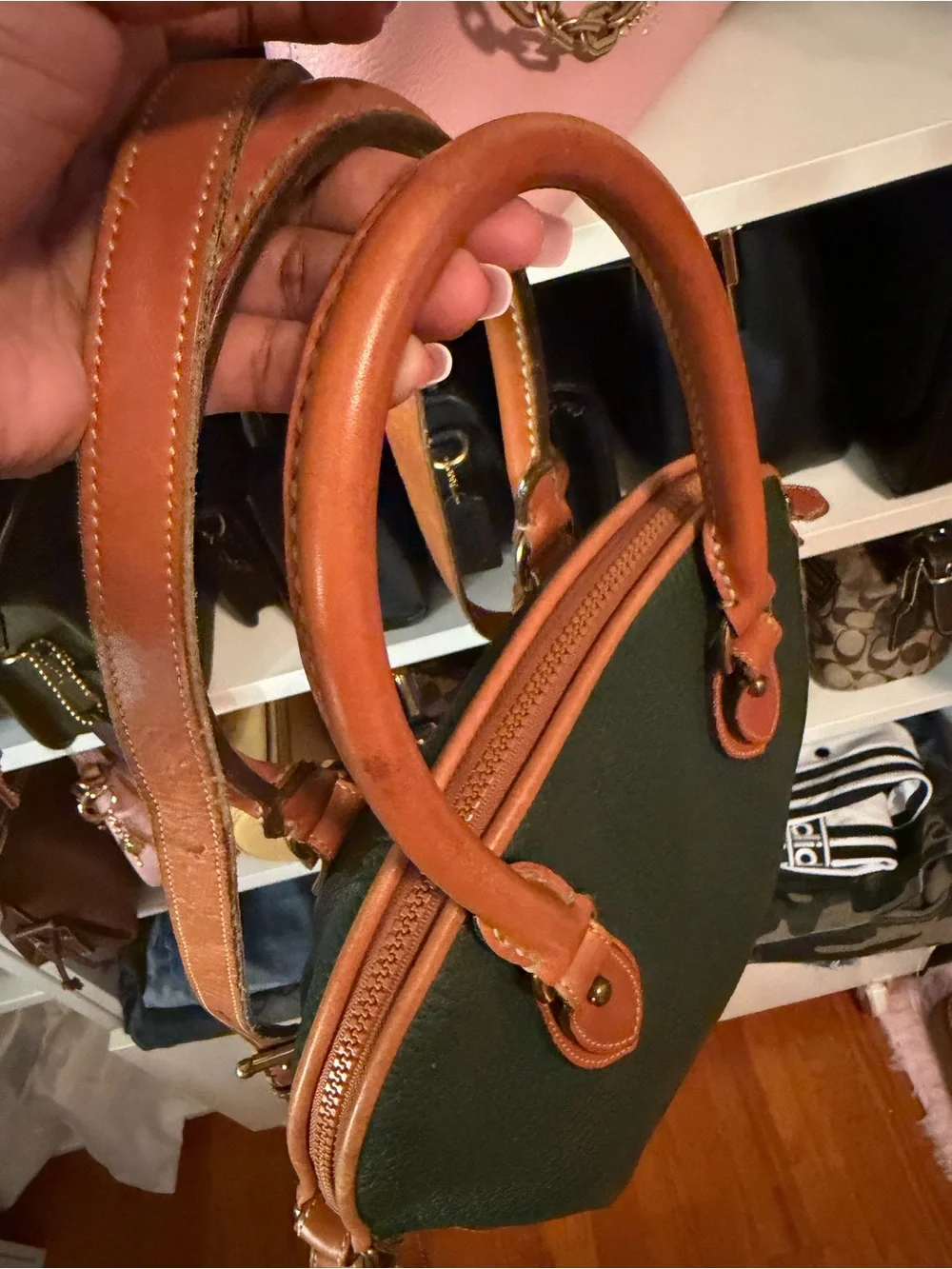 Vintage Dooney & Bourke All-Weather Leather (AWL) Norfolk Satchel